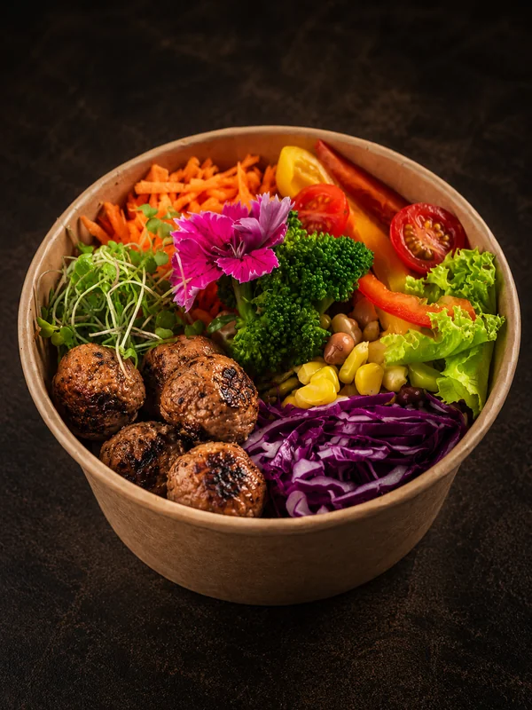 Grilled Meatball Salad